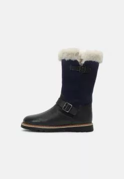 Friboo Leather - Snowboots- Dark Blue